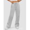 imageATHMILE Womens Sweatpants 2025 Baggy Wide Fleece Lined Straight Leg PantsGrey