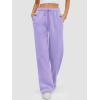 imageATHMILE Womens Sweatpants 2025 Baggy Wide Fleece Lined Straight Leg PantsLight Purple
