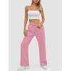 imageATHMILE Womens Sweatpants 2025 Baggy Wide Fleece Lined Straight Leg PantsPink