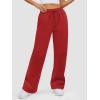 imageATHMILE Womens Sweatpants 2025 Baggy Wide Fleece Lined Straight Leg PantsWatermelonred