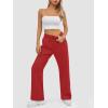 imageATHMILE Womens Sweatpants 2025 Baggy Wide Fleece Lined Straight Leg PantsWatermelonred