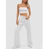 imageATHMILE Womens Sweatpants 2025 Baggy Wide Fleece Lined Straight Leg PantsWhite