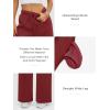 imageATHMILE Womens Sweatpants 2025 Baggy Wide Fleece Lined Straight Leg PantsWine Red