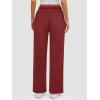 imageATHMILE Womens Sweatpants 2025 Baggy Wide Fleece Lined Straight Leg PantsWine Red