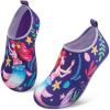 imageATHMILE Toddler Water Shoes for Kids Boys GirlsSwim Quick Dry Aqua Socks Little Kid Baby Youth Children NonSlip for Beach Pool Outdoor Sports WalkingPurple Mermaid