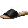 imageATHMILE Womens Sandals One Band Slipon Open Toe Flats Summer Dress Slides Sandals for Casual Party Wedding BeachBlack