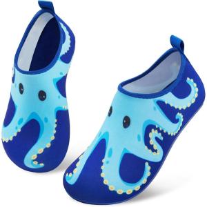 imageATHMILE Toddler Water Shoes for Kids Boys GirlsSwim Quick Dry Aqua Socks Little Kid Baby Youth Children NonSlip for Beach Pool Outdoor Sports WalkingBlue Octopus