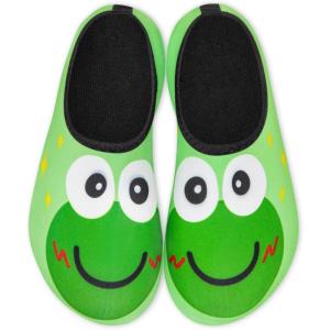 imageATHMILE Toddler Water Shoes for Kids Boys GirlsSwim Quick Dry Aqua Socks Little Kid Baby Youth Children NonSlip for Beach Pool Outdoor Sports WalkingCheerful Frogs