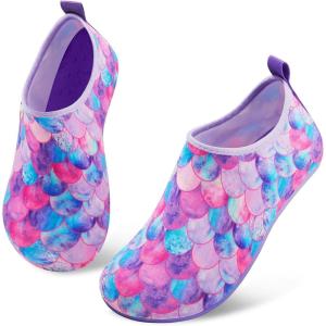 imageATHMILE Toddler Water Shoes for Kids Boys GirlsSwim Quick Dry Aqua Socks Little Kid Baby Youth Children NonSlip for Beach Pool Outdoor Sports WalkingColored Fish Scale
