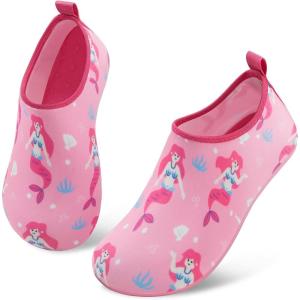 imageATHMILE Toddler Water Shoes for Kids Boys GirlsSwim Quick Dry Aqua Socks Little Kid Baby Youth Children NonSlip for Beach Pool Outdoor Sports WalkingPink Mermaid