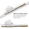 imageATHMILE Braided Womens Sandals Square Open Toe Fashion Slide Sandals Women Dressy Summer Flat Beach 2025 Size 611White