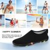 imageATHMILE Water Shoes for Women Men River Aqua Shoes Barefoot Sport QuickDry Adult Swim Shoes for Beach Lake Pool Hiking Surfing Kayaking Camping Size1black Stripe