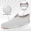 imageATHMILE Water Shoes for Women Men River Aqua Shoes Barefoot Sport QuickDry Adult Swim Shoes for Beach Lake Pool Hiking Surfing Kayaking Camping Size1light Grey