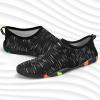 imageATHMILE Water Shoes for Women Men River Aqua Shoes Barefoot Sport QuickDry Adult Swim Shoes for Beach Lake Pool Hiking Surfing Kayaking Camping Size2black and White Radio Wave