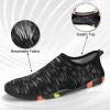 imageATHMILE Water Shoes for Women Men River Aqua Shoes Barefoot Sport QuickDry Adult Swim Shoes for Beach Lake Pool Hiking Surfing Kayaking Camping Size2black and White Radio Wave