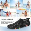 imageATHMILE Water Shoes for Women Men River Aqua Shoes Barefoot Sport QuickDry Adult Swim Shoes for Beach Lake Pool Hiking Surfing Kayaking Camping Size2black and White Radio Wave