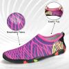 imageATHMILE Water Shoes for Women Men River Aqua Shoes Barefoot Sport QuickDry Adult Swim Shoes for Beach Lake Pool Hiking Surfing Kayaking Camping SizeBlack and Pink Crossing