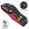 imageATHMILE Water Shoes for Women Men River Aqua Shoes Barefoot Sport QuickDry Adult Swim Shoes for Beach Lake Pool Hiking Surfing Kayaking Camping SizeBlack Bar Pinned Red