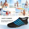 imageATHMILE Water Shoes for Women Men River Aqua Shoes Barefoot Sport QuickDry Adult Swim Shoes for Beach Lake Pool Hiking Surfing Kayaking Camping SizeBlue Bar Pinned Black