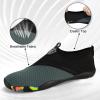 imageATHMILE Water Shoes for Women Men River Aqua Shoes Barefoot Sport QuickDry Adult Swim Shoes for Beach Lake Pool Hiking Surfing Kayaking Camping SizeBlack With Dark Grey