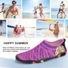imageATHMILE Water Shoes for Women Men River Aqua Shoes Barefoot Sport QuickDry Adult Swim Shoes for Beach Lake Pool Hiking Surfing Kayaking Camping SizeBlack and Pink Crossing