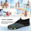 imageATHMILE Water Shoes for Women Men River Aqua Shoes Barefoot Sport QuickDry Adult Swim Shoes for Beach Lake Pool Hiking Surfing Kayaking Camping SizeBlack With Dark Grey
