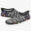imageATHMILE Water Shoes for Women Men River Aqua Shoes Barefoot Sport QuickDry Adult Swim Shoes for Beach Lake Pool Hiking Surfing Kayaking Camping SizeBlack and White Crossing