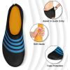 imageATHMILE Water Shoes for Women Men River Aqua Shoes Barefoot Sport QuickDry Adult Swim Shoes for Beach Lake Pool Hiking Surfing Kayaking Camping SizeBlue Bar Pinned Black