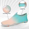 imageATHMILE Water Shoes for Women Men River Aqua Shoes Barefoot Sport QuickDry Adult Swim Shoes for Beach Lake Pool Hiking Surfing Kayaking Camping SizeGradient Pink Blue