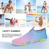 imageATHMILE Water Shoes for Women Men River Aqua Shoes Barefoot Sport QuickDry Adult Swim Shoes for Beach Lake Pool Hiking Surfing Kayaking Camping SizeGradate Pink Purple