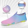 imageATHMILE Water Shoes for Women Men River Aqua Shoes Barefoot Sport QuickDry Adult Swim Shoes for Beach Lake Pool Hiking Surfing Kayaking Camping SizeGradate Pink Purple