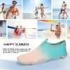 imageATHMILE Water Shoes for Women Men River Aqua Shoes Barefoot Sport QuickDry Adult Swim Shoes for Beach Lake Pool Hiking Surfing Kayaking Camping SizeGradient Pink Blue
