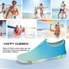 imageATHMILE Water Shoes for Women Men River Aqua Shoes Barefoot Sport QuickDry Adult Swim Shoes for Beach Lake Pool Hiking Surfing Kayaking Camping SizeGradate White Blue