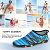 imageATHMILE Water Shoes for Women Men River Aqua Shoes Barefoot Sport QuickDry Adult Swim Shoes for Beach Lake Pool Hiking Surfing Kayaking Camping SizeN Pattern Royal Blue