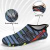imageATHMILE Water Shoes for Women Men River Aqua Shoes Barefoot Sport QuickDry Adult Swim Shoes for Beach Lake Pool Hiking Surfing Kayaking Camping SizeN Pattern Dark Blue