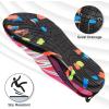 imageATHMILE Water Shoes for Women Men River Aqua Shoes Barefoot Sport QuickDry Adult Swim Shoes for Beach Lake Pool Hiking Surfing Kayaking Camping SizeWhite N Stripe Pink