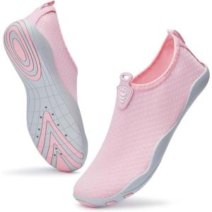 imageATHMILE Water Shoes for Women Men River Aqua Shoes Barefoot Sport QuickDry Adult Swim Shoes for Beach Lake Pool Hiking Surfing Kayaking Camping SizeLight Pink