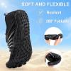 imageATHMILE Water Shoes Women Men Water Shoes Quick Dry Barefoot Shoes Slip on Beach Swim Outdoor Camp Lake Pool River Aqua ShoesA Black