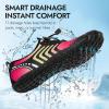 imageATHMILE Water Shoes for Women Men Wide Toe NonSlip Barefoot Aqua Beach Shoes QuickDry for Swimming Kayaking Lake Pool River Hiking Surfing Boating Fishing Diving Cruise Ship EssentialsRose