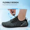 imageATHMILE Water Shoes for Women Men Wide Toe NonSlip Barefoot Aqua Beach Shoes QuickDry for Swimming Kayaking Lake Pool River Hiking Surfing Boating Fishing Diving Cruise Ship EssentialsGrey