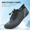 imageATHMILE Water Shoes for Women Men Wide Toe NonSlip Barefoot Aqua Beach Shoes QuickDry for Swimming Kayaking Lake Pool River Hiking Surfing Boating Fishing Diving Cruise Ship EssentialsGrey
