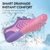 imageATHMILE Water Shoes for Women Men Wide Toe NonSlip Barefoot Aqua Beach Shoes QuickDry for Swimming Kayaking Lake Pool River Hiking Surfing Boating Fishing Diving Cruise Ship EssentialsPink
