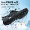 imageATHMILE Water Shoes for Women Men Wide Toe NonSlip Barefoot Aqua Beach Shoes QuickDry for Swimming Kayaking Lake Pool River Hiking Surfing Boating Fishing Diving Cruise Ship EssentialsGrey