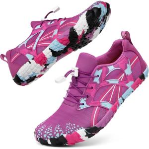 imageATHMILE Water Shoes for Women Men Wide Toe NonSlip Barefoot Aqua Beach Shoes QuickDry for Swimming Kayaking Lake Pool River Hiking Surfing Boating Fishing Diving Cruise Ship EssentialsPurple
