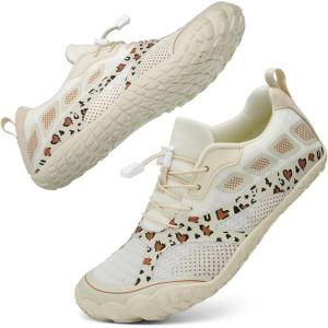 imageATHMILE Water Shoes for Women Men Wide Toe NonSlip Barefoot Aqua Beach Shoes QuickDry for Swimming Kayaking Lake Pool River Hiking Surfing Boating Fishing Diving Cruise Ship EssentialsBeige