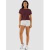 imageATHMILE Womens Tops Summer Casual Basic Short Sleeve Crewneck Crop Tops 2024 TShirts