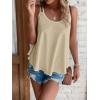 imageATHMILE Womens Tank Tops Sleeveless Summer Top Spaghetti Strap Spring Shirt Loose Fit Beach Vacation 2025 CasualApricot
