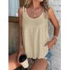 imageATHMILE Womens Tank Tops Sleeveless Summer Top Spaghetti Strap Spring Shirt Loose Fit Beach Vacation 2025 CasualApricot