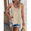 imageATHMILE Womens Tank Tops Sleeveless Summer Top Spaghetti Strap Spring Shirt Loose Fit Beach Vacation 2025 CasualApricot