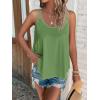 imageATHMILE Womens Tank Tops Sleeveless Summer Top Spaghetti Strap Spring Shirt Loose Fit Beach Vacation 2025 CasualArmy Green